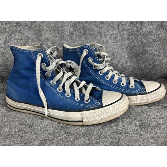 Converse Chuck Taylor All Star Shoes Mens Size 7 Blue High Top Canvas Sneakers - Picture 3 of 7